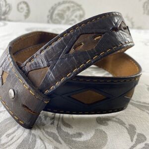 Vintage Leather Diamond Cut Inlay
Brown Belt 34"